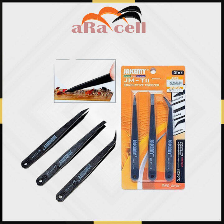 ARA CELL Pinset Jakemy JM T11 Antistatik 3 In 1 Original Lazada