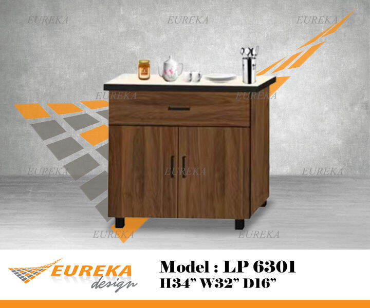 Eureka Ft Low Kitchen Cabinet Kabinet Dapur Almari Masak Lazada