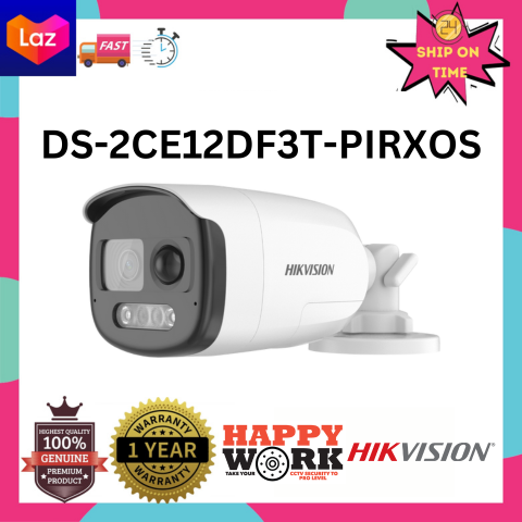 CCTV Hikvision DS 2CE12DF3T PIRXOS 2 MP ColorVu PIR Siren Audio Fixed