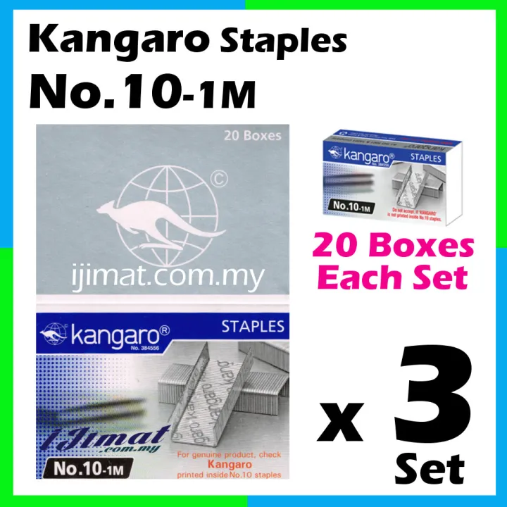 Set Stapler Bullet Kangaro Staple Staples No Kangaro No M