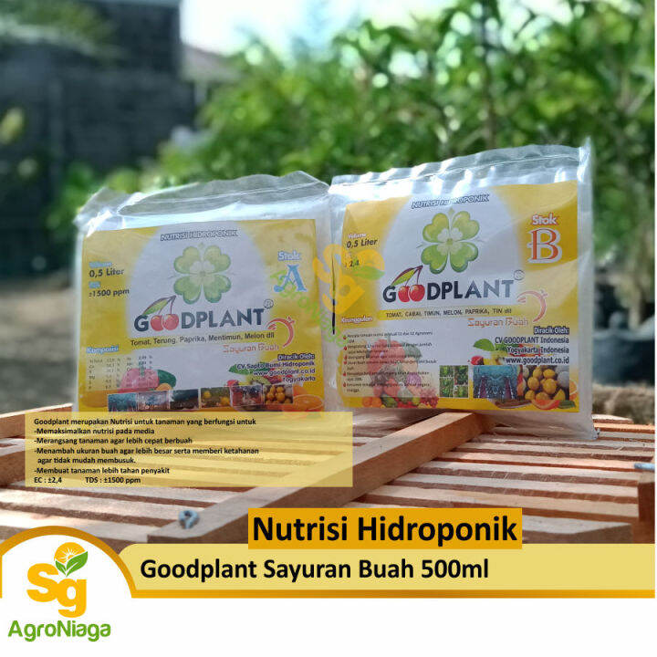 Pupuk Hidroponik AB Mix Goodplant Sayuran Buah 500 Ml Lazada Indonesia