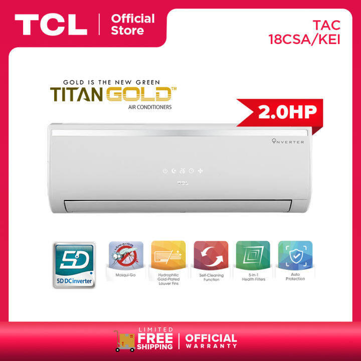 Tcl Hp Inverter Aircon Split Type Air Conditioner Tac Csa Kei White