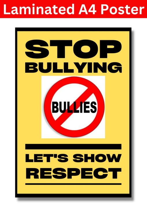 Laminated Anti Bullying Posters Stop Bullying Posters Classroom