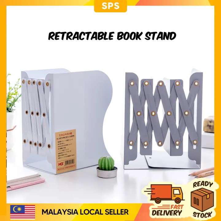 Sps Retractable Book Stand Adjustable Bookshelf Metal Bookshelf