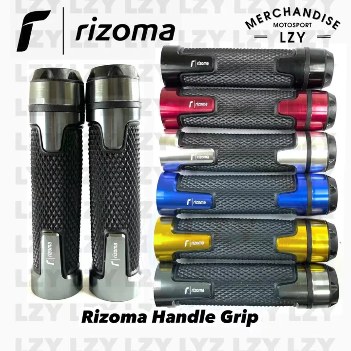 RiZOMA CNC Rubber Handle Grip With Bar End For Motorcycle Universal