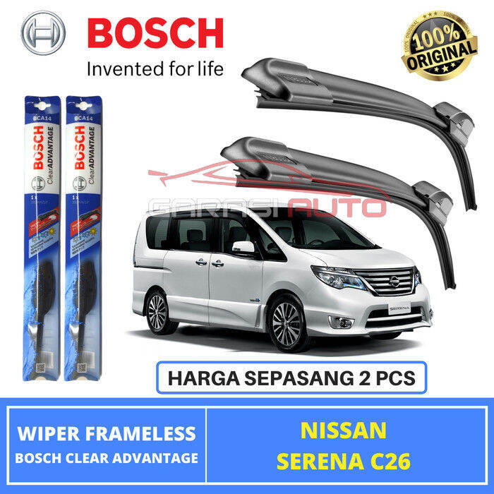 Wiper Bosch Clear Advantage Nissan Serena C26 Original Karet Frameless