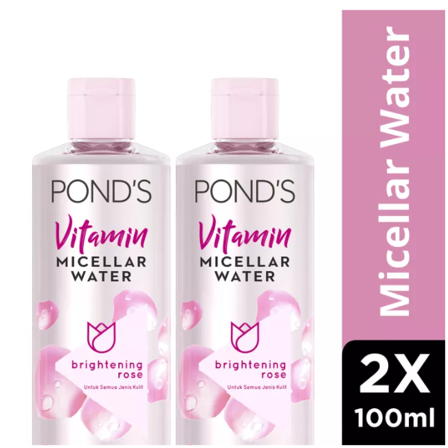 Ponds Vitamin Micellar Water Makeup Remover Brightening Rose Ml