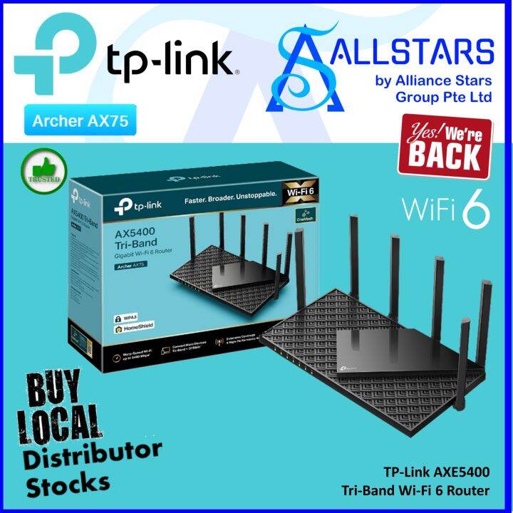 ALLSTARS We Are Back TPLink TP Link Archer AX75 Wireless AX5400 4