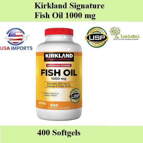 Kirkland Signature Fish Oil 1000 Mg 400 Softgels Exp 07 24 Lazada