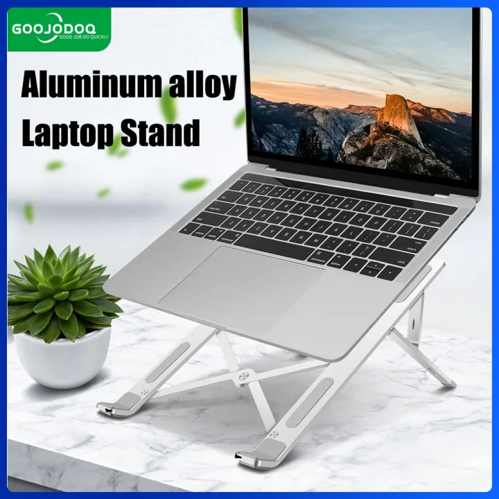 Goojodoq Laptop Stand Aluminum Alloy Foldable Riser Ergonomic Holder