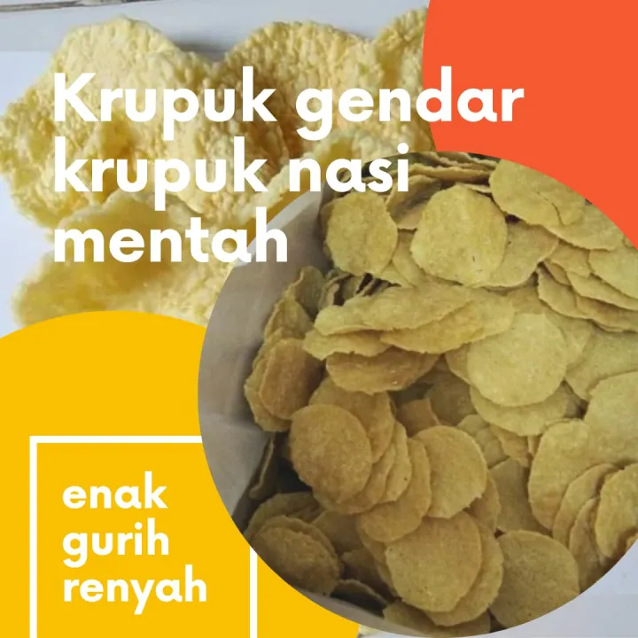 Krupuk Gendar Nasi Mentah 1 Kg Kerupuk Nasi Mentah Kiloan Kerupuk