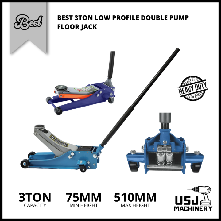 Best Ton Low Profile Double Pump Floor Jack Months Warranty Lazada