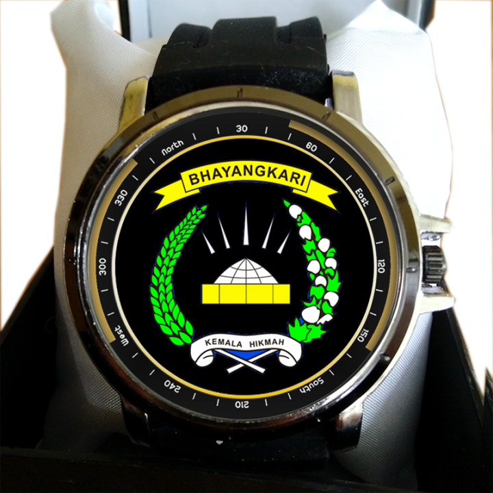 Jam Tangan Custom Bhayangkari Logo Lazada Indonesia