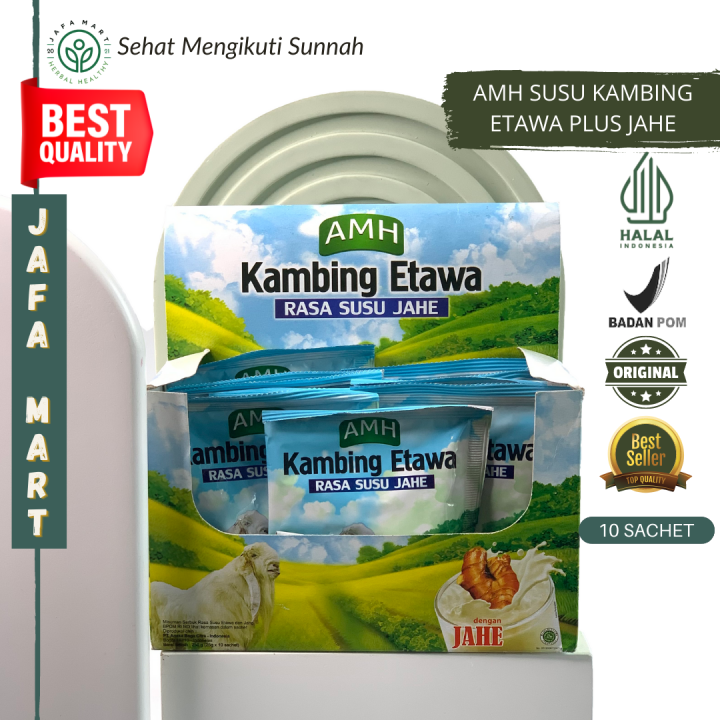 Susu Kambing Etawa AMH Full Cream Plus Jahe 10 Sachet Lazada Indonesia