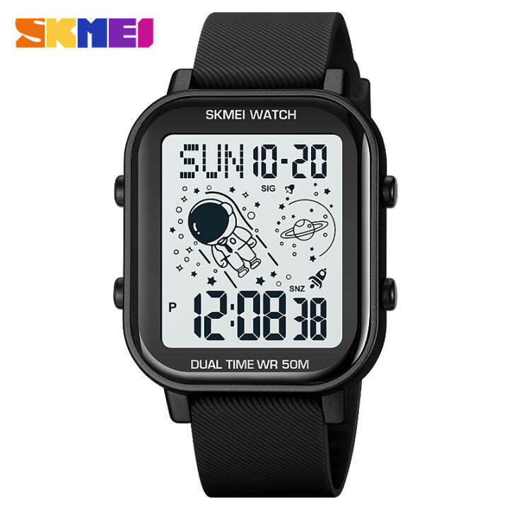 Skmei Men Sport Digital Fashion Watch Dual Display Alarm El Light Count