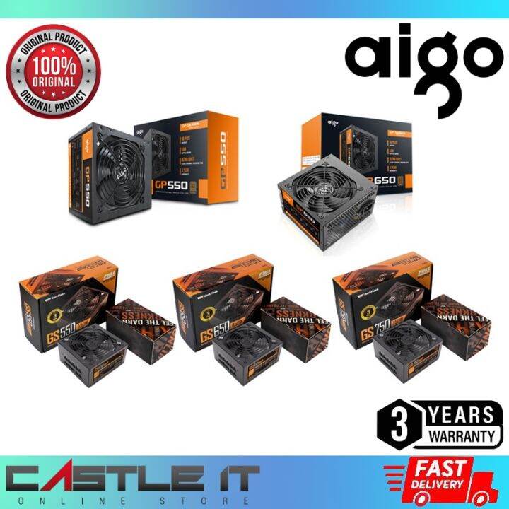 Aigo Power Supply 80Plus BRONZE 550W 650W 750W GP550 GP650 80 BRONZE