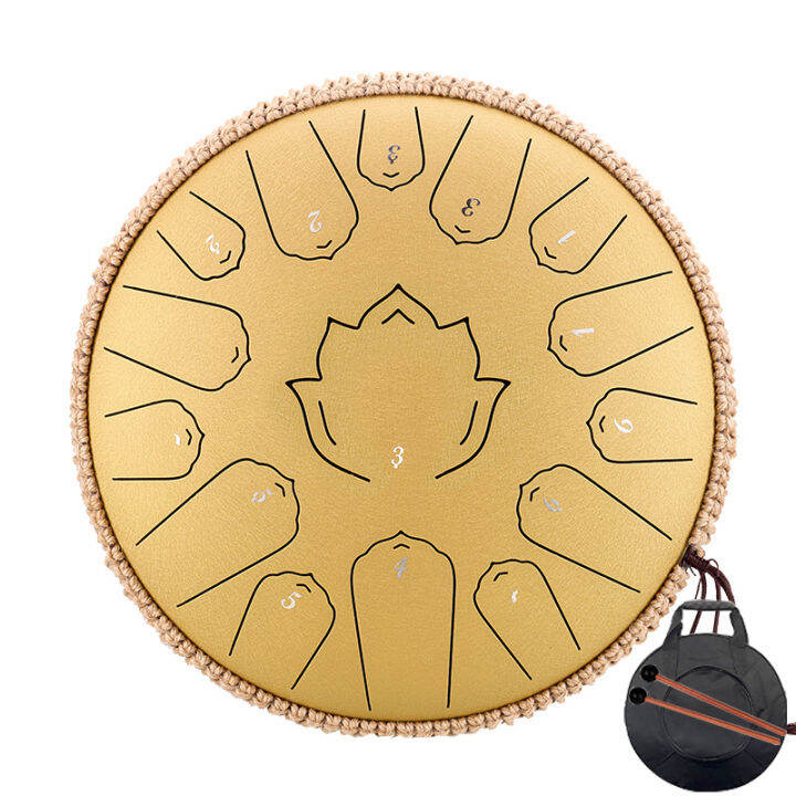 Hluru Steel Tongue Drum Inch Notes Inch Tone Key C Tang Drum