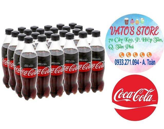 Thùng 24 chai nước ngọt có ga Coca Cola Zero 600ml Lốc 6 chai nước