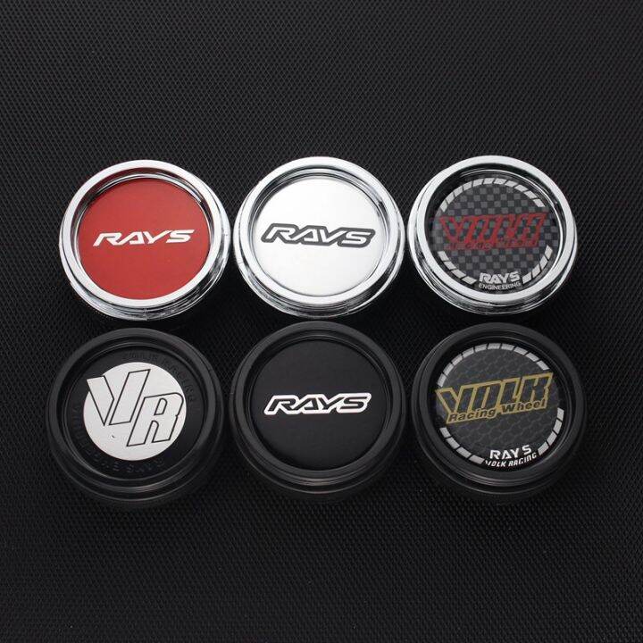 CarDIY 4pcs Rays Center Caps For Rims 66mm OD 62mm ID Volk Racing Logo