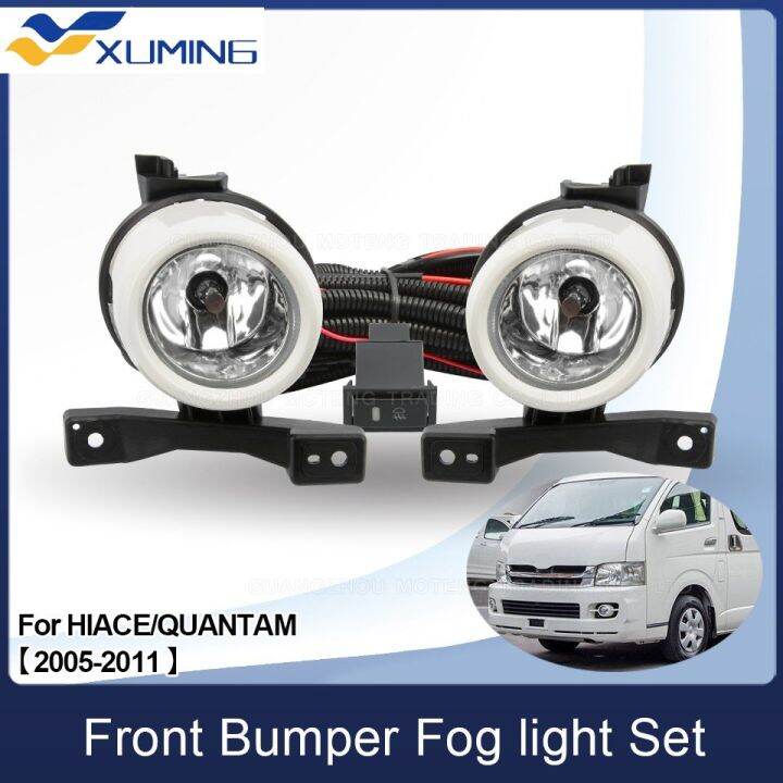 Xuming For Hiace Fog Lamp Front Bumper Foglight Upgrade Kit For Toyota