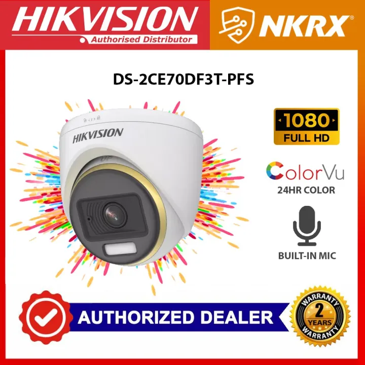 Hikvision Ds Ce Df T Pfs Colorvu Mp Indoor Audio Fixed Turret Camera