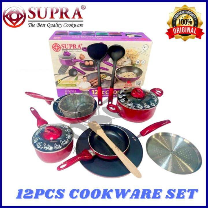 Panci Set Supra 12pcs Panci Cookware Set Aluminium 12pcs Lazada