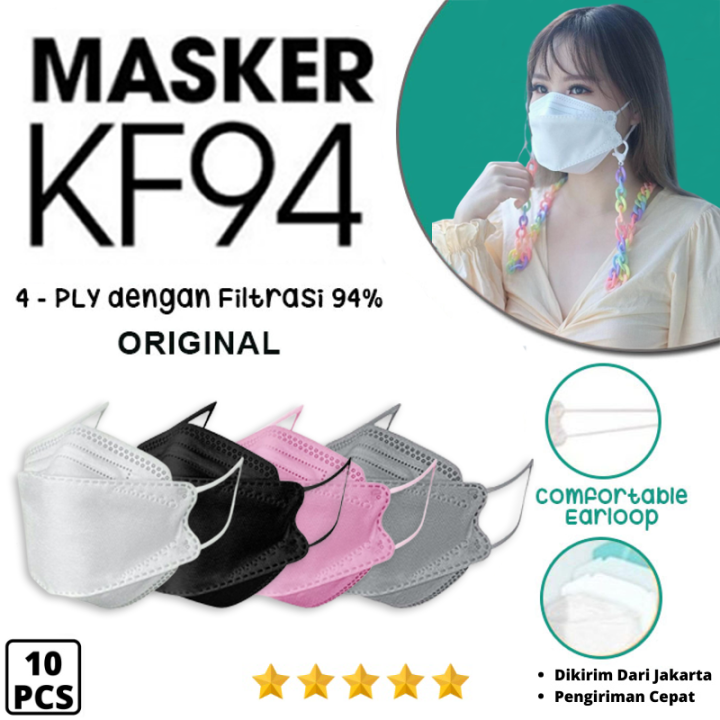 Masker Kf Masker Kf Ply Pcs Putih Evo Disposable Mask Masker