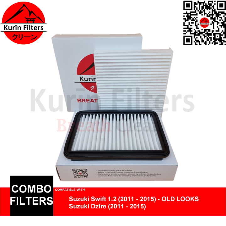 Genuine KURIN Combo Filters Air Cabin For Suzuki Swift 1 2 2011