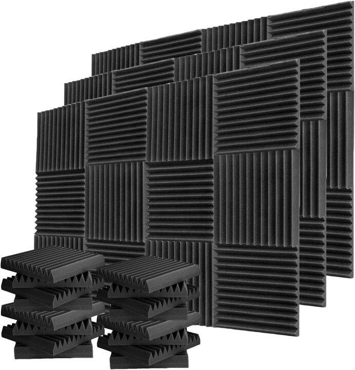 LABOT BEIYIN 24 Pack Acoustic Panels 1 X 12 X 12 Acoustic Foam