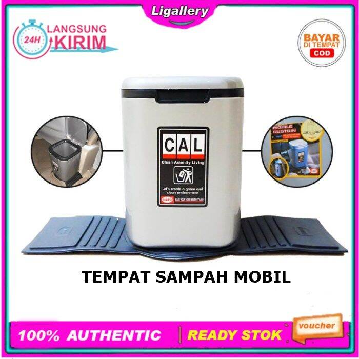 1 Pcs Tempat Sampah Mobil Kotak Sampah Mobil Car Dustbin Shinpo Tong