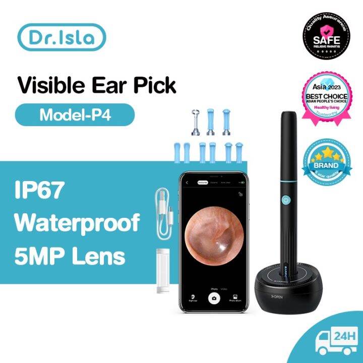 Dr Isla Ear Cleaner With Camera Wireless For Digital Otoscope Mobile