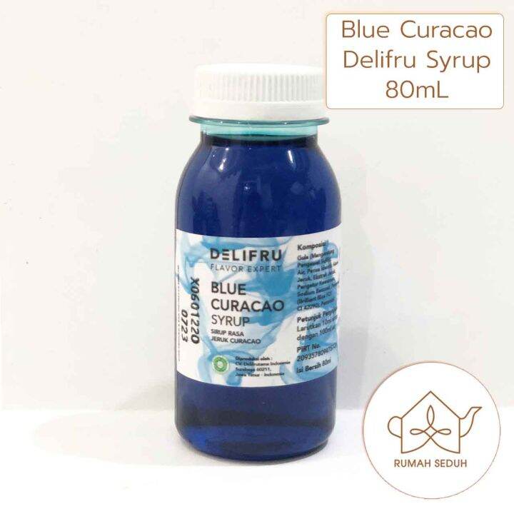 Delifru Blue Curacao Syrup 80mL Sirup Blue Lagoon Jeruk Biru Lazada