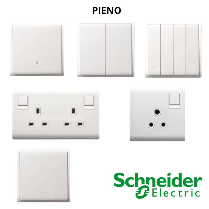 Schneider Pieno White Switch Switches Socket Outlet Modern Design A