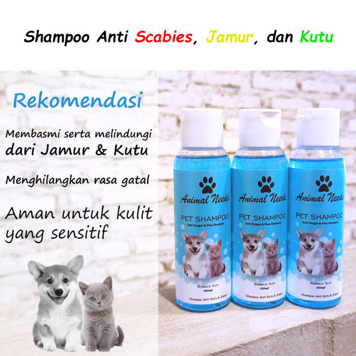 Shampo Kucing Anjing Anti Fungal Fleas Untuk Jamur Kutu Scabiest