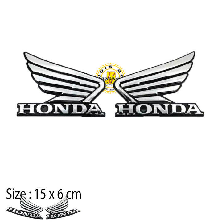 Stiker Motor Variasi Emblem Timbul Wing Sayap Logo Honda Stiker Timbul