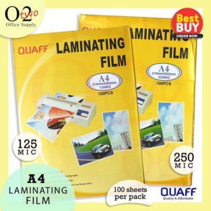 Cod Quaff Laminating Film A Size Microns Pieces Lazada Ph