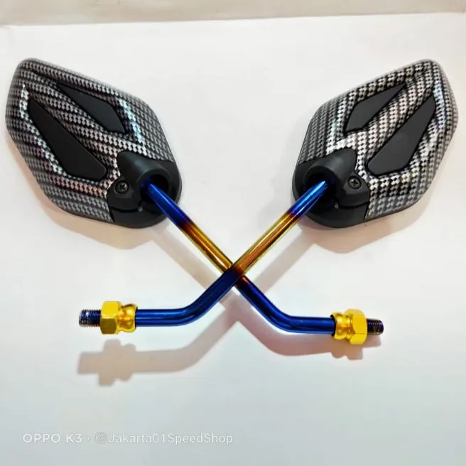 Spion Carbon Two Tone Vario Sepion Karbon Tone Tangkai Panjang