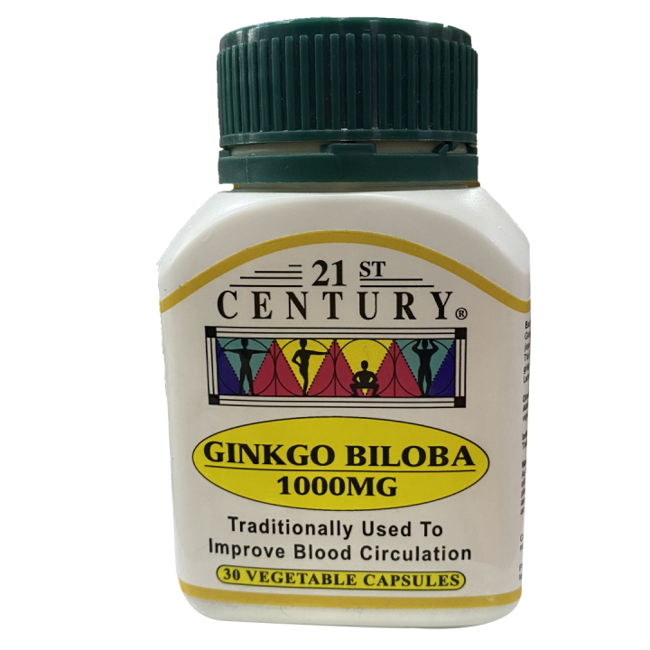 21ST CENTURY Ginkgo Biloba 1000mg 30 Vegetable Capsules Lazada