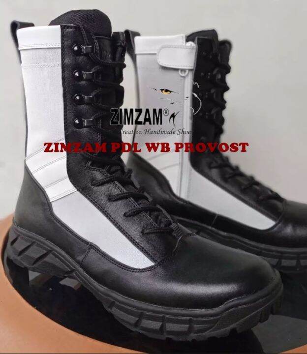 Promo Sepatu Zimzam Pdl Wb Provost Boots Safety Hitam Putih Sol Weba