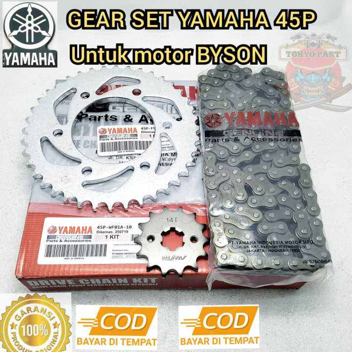 Gear Set Rantai Gigi Tarik Yamaha P Kualitas Original Yamaha Sudah