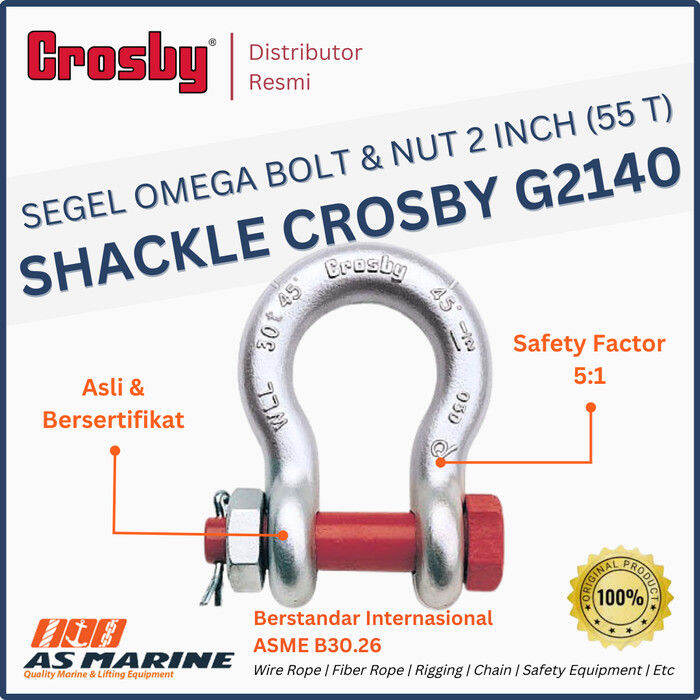 Bow Shackle Segel Omega Alloy G Bolt Nut Inch Ton Safety