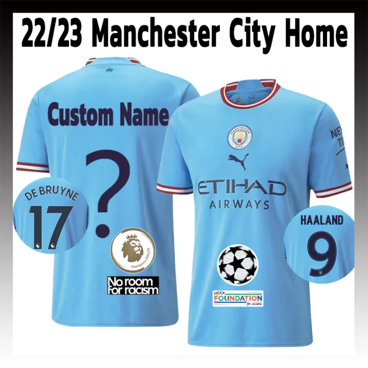 Man City Jersey Home Jersi Custom Mci Men Football Jersey