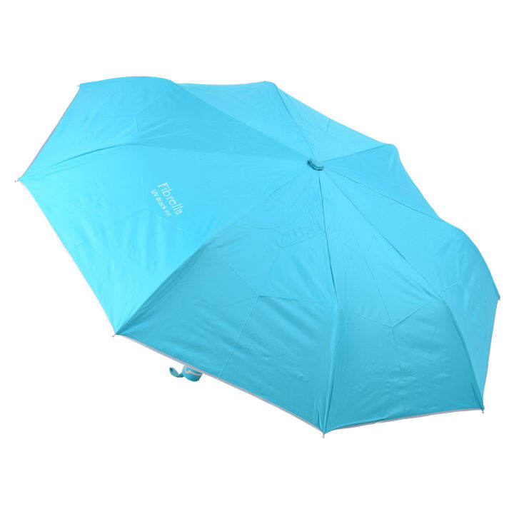 Fibrella Uv Block Plus Manual Umbrella F Turquoise Blue