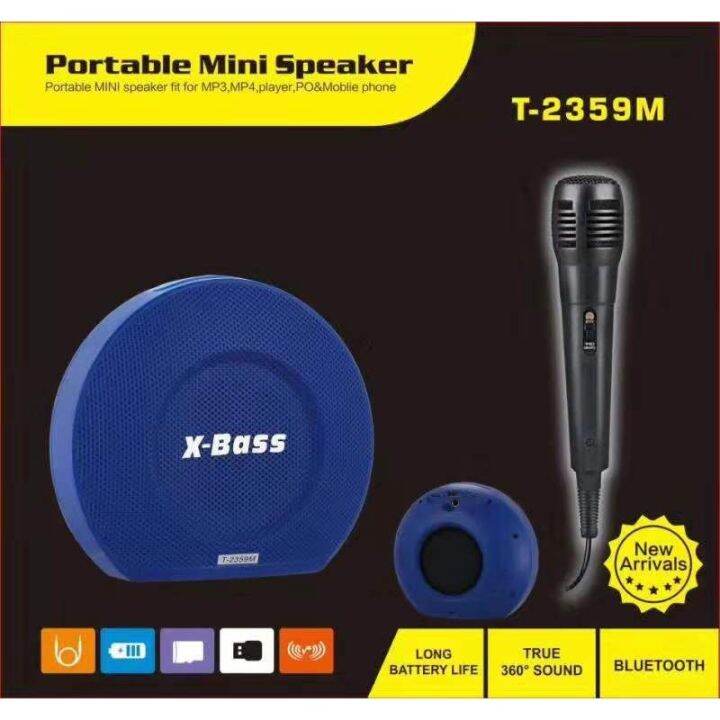 Super Bass Portable Bluetooth Wireless Speaker T M With Free Mic And