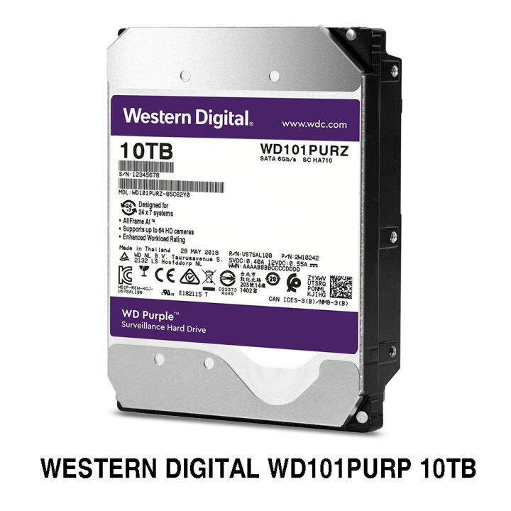 Western Digital Tb Wd Purple Surveillance Internal Hard Drive