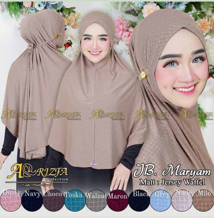 Hijab Bergo Tali Non Ped Maryam Jumbo By Al Rizfa Lazada Indonesia