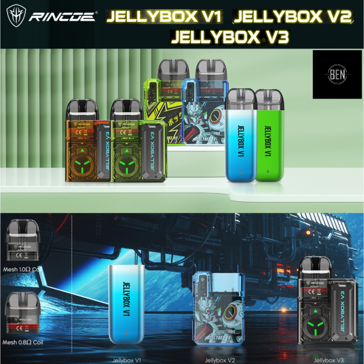 100 Authentic Rincoe Jellybox V1 Jellybox V2 Jellybox V3 Jellybox V