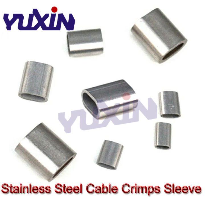 M M Stainless Steel Cable Crimps Sleeve Hole Ferrule Crimping Loop