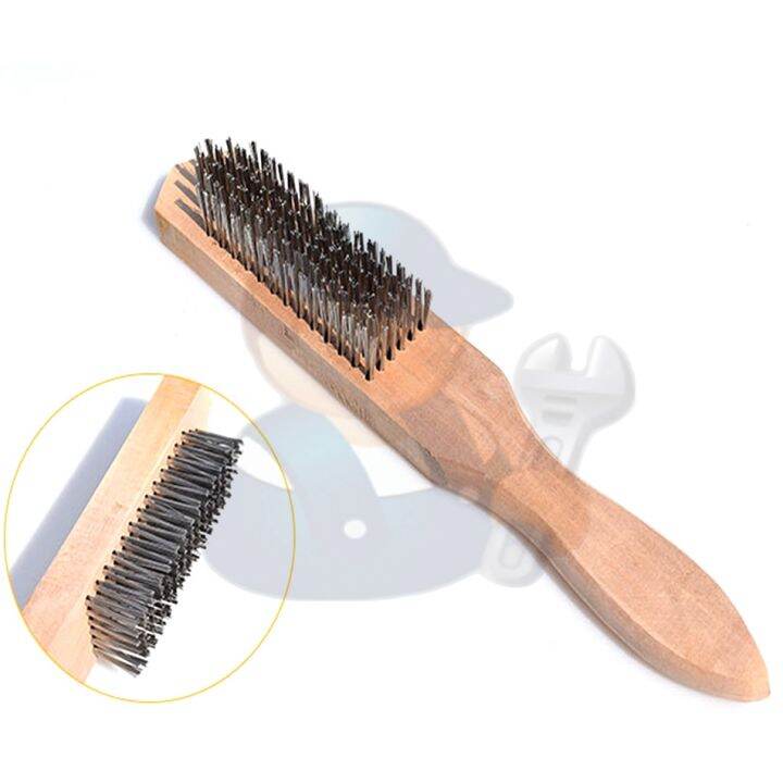 Wire Brush Rust Removal Wooden Handle Wire Brush Lazada Ph