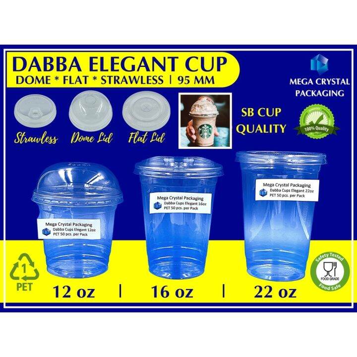 Pcs Dabba Pet Milktea Cups Oz Oz Oz With Without